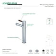 thumbnail image 2 of kingston brass ks8418dwl 10 in. spout height vessel sink faucet without pop-up, satin nickel, 2 of 2