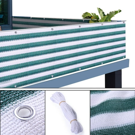 Privacy Screens For Patios Jaxpety 3'x20' Privacy Screen Wind Sun Shield Shade Outdoor For Pool, Patio, Deck, Balcony, Railing, Fence ()