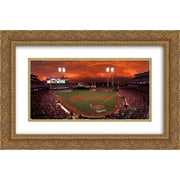 Great American Ballpark 2x Matted 24x16 Gold Ornate Framed Art Print from the Stadium Series