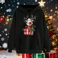 thumbnail image 5 of LEBONYARD Women's Trendy Drawstring Hooded Chic Christmas Printed Long Sleeve Pocekt Sweatshirts Casual Loose Warm Fit Ladies Christmas Sweatshirts, 5 of 6