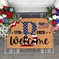 thumbnail image 5 of USA 250th Anniversary Alphabet Doormat, Patriotic 4Th of July Door Mats,Crystal Velvet Indoor Outdoor Rug with Letters,Decor for Home Entryway, Patio,23.6*15.7 In., 5 of 7