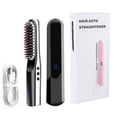 thumbnail image 2 of Wireless Men Quick Beard Straightener Hair Style Comb Lcd Multifunctional Cordless Usb Charging Straightening Brush, 2 of 5