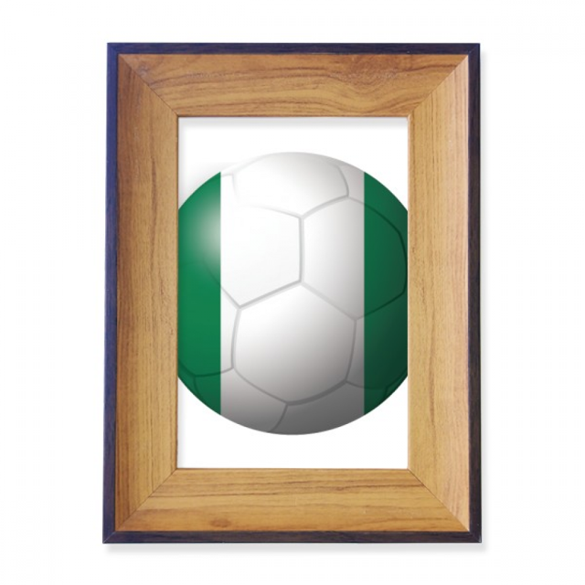 Nigeria National Flag Soccer Football Photo Frame Exhibition Display Art Desktop Painting