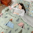 thumbnail image 3 of Erosebridal Happy Camping Tent Twin Bedding Sets 7-Piece For Kids Teens,Boys Girls Adventure Theme Tent Bedding Comforter Set,Grey Reversible, 3 of 6