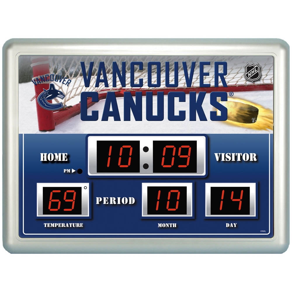 Vancouver Canucks Scoreboard Wall Clock