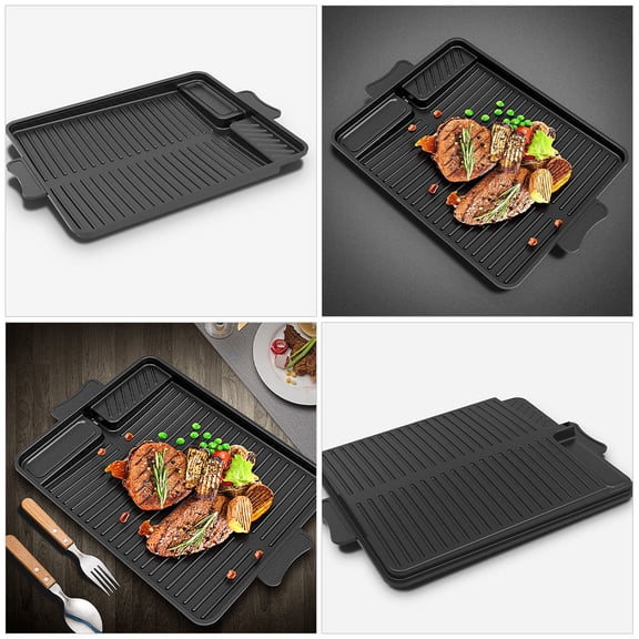 IFANLANDOR Nonstick Korean Bbq Pan with Maifan Stone Coating Large Grill Plate for Family Meals