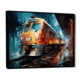 thumbnail image 2 of Designart Large Train framed wall Art, Train Dynamic composition , train framed wall art decor, Multi-Color Modern black framed wall art, 32x24 inches black frame, 2 of 5