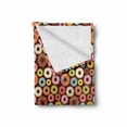 thumbnail image 2 of Chocolate Soft Flannel Fleece Throw Blanket, Colorful Yummy Donuts Pastry Goods Baked Delicious Tastes Dessert Menu Art, Cozy Plush for Indoor and Outdoor Use, 50" x 60", Multicolor, by Ambesonne, 2 of 6