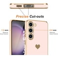 thumbnail image 2 of for Samsung Galaxy S23 5G Case for Women Girl Cute Love-Heart Luxury Bling Soft Back Cover Raised Full Camera Protection Bumper Silicone Shockproof Phone Case for Galaxy S23 5G, Light Pink, 2 of 12