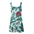 thumbnail image 3 of DDAPJ pyju Jumpsuits Shorts for Women Floral Printed Casual Summer Rompers Sleeveless Loose Shorts Overalls Jumpers Wide Leg Short Jumpsuit with Pockets 2025 Mint Green XL, 3 of 5