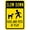 Color 3412, variant on Warning Sign Slow Down - Kids Pets at Play Graphic, Black on Yellow Road Sign Business Sign 8X12 Inches Aluminum Metal Tin Sign