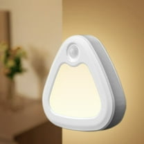 Human Motion Sensor Night Light - Battery Operated LED Closet Light with Auto On/Off for Wardrobe, Bedside, Stairs, Hallway - White (2 Pack)