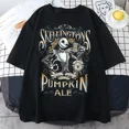 thumbnail image 4 of Camiseta gótica con estampado de pesadilla antes de Navidad para mujer, ropa de calle gótica de manga corta, Top suelto Retro Unisex, camisa Y2K, 4 of 5