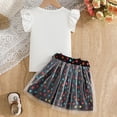 thumbnail image 6 of Toddler Baby Girl Summer Clothes Outfit Funny Letter T Shirt Top Short Set Infant Girl Clothes 6 12 18 months 2T 3T Girls Summer Set 1-4 Years,2-3 Years, 6 of 7