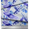 thumbnail image 2 of Soimoi Cotton Duck Fabric Flowers & Feather Print Fabric by The Yard 42 Inch Wide, 2 of 3