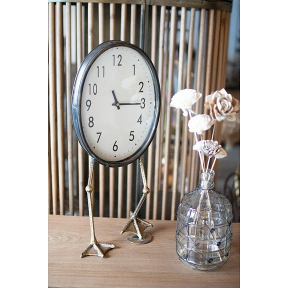 TABLE CLOCK WITH DUCK FEET
