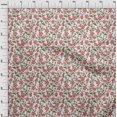 thumbnail image 4 of oneOone Silk Tabby Red Fabric Floral Craft Projects Decor Fabric Printed By The Yard 42 Inch Wide, 4 of 5