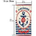 thumbnail image 3 of Anchor Hand Towels,Vintage Ocean Anchor Wave Stripes Marine Ship Sea Rope 100% Cotton Soft Bath Hand Towels for Bathroom Kitchen Hotel Spa Hand Towels 15"X30", 3 of 8