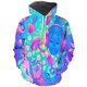 thumbnail image 2 of Sudadera con capucha colorida con hongos mágicos para hombres y mujeres, sudadera con estampado 3D abstracto, sudadera informal de manga larga para hombres, 2 of 5
