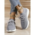 thumbnail image 6 of Frontwalk Ladies Athletic Shoes Lace Up Running Shoe Slip On Sneakers Fitness Workout Breathable Trainers Women Mesh Flats Gray 9, 6 of 7