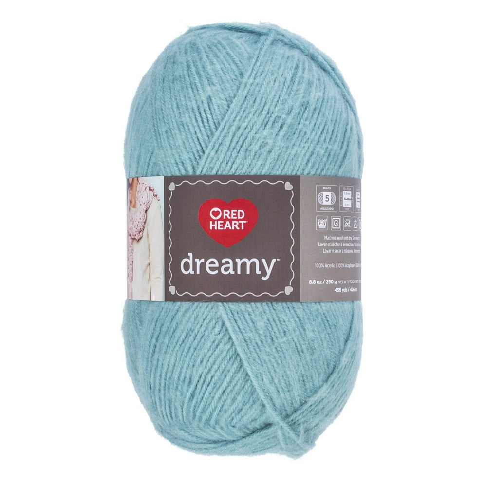 Red Heart Dreamy Yarn, Aqua, 8.8oz(250g), Bulky, Acrylic