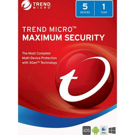 Trend Micro Maximum Security (5-Devices) (1-Year Subscription) - (Best Subscription For Android)