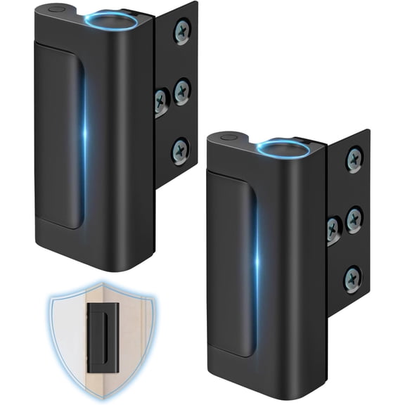 Door Reinforcement Lock for Front Door,  Proof Top of Door Safety Latch Extra Flip Door Lock Withstand 800 Lbs High   Night Guardian for Inward Swinging Doors  Safety Stop Entry