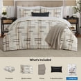 thumbnail image 2 of Mainstays King Comforter Set, All-Season, 5-Piece, Tan Modern Dash, 2 of 11