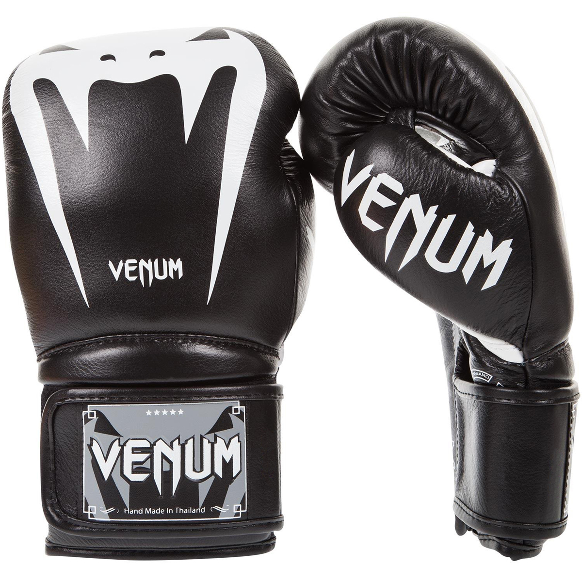 Venum Giant 3.0 Nappa Leather Hook and Loop Boxing Gloves - 12 oz. - Black/White - image 2 of 5