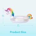 thumbnail image 5 of Joyfy Inflatable Unicorn Pool Float Raft with Glitters, Fun Beach Floaties, Ride On Unicorn Raft, Pool Toys, Party in Summer Lounge Raft Decorations for Kids, 5 of 7