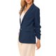 thumbnail image 4 of Blazers de pana INSPIRE CHIC para mujeres, elegantes y casuales, con un botón, solapa, de manga larga, chaquetas de traje para oficina con bolsillos, color azul marino, 4 of 6