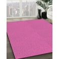 thumbnail image 3 of Ahgly Company Tapis Rond Lavable en Machine Intérieur Transitionnel Rose Profond, 3 Pieds Rond, 3 of 7
