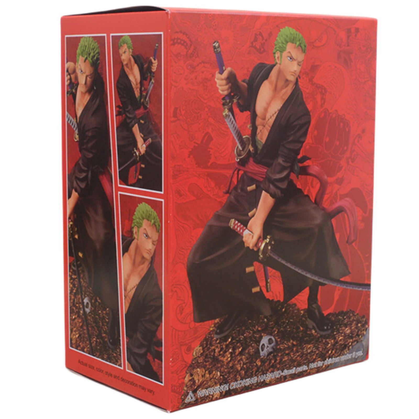Njube Action Figures Gold treasure standing pose sitting Roronoa Zoro Figure Model Decoration Toys Home Decor Collectible Figurine 17cm/6.69inch