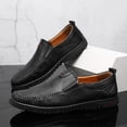 thumbnail image 4 of Big Size Men's Casual Loafers Slip On Leather Shoes Comfortable Lightweight Driving Shoes Male Moccasins Classic Penny Loafer Flats Boat Shoes Outdoor Walking Shoes, 4 of 10