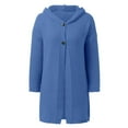 thumbnail image 3 of Women Hooded Sweater Temperament Commuting Loose Large Size Hooded Cardigan Sweater Tan Sweater Women Women's Oversized Cardigan Womens Oversized Cardigan Shawl Neck Cardigan Women Cardigans Dress Tan, 3 of 4