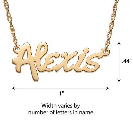 - Personalized Women's Sterling Silver or Gold over Silver Bold Nameplate Necklace