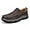 Brown, variant on Men's Orthopedic Walking Shoes Genuine Leather Slip On Loafers Arch Support Lightweight Comfortable Casual Sneakers