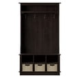 thumbnail image 6 of Twin Star Home 40" Hall Tree with Open Storage and Included Baskets, Midnight Cherry, 6 of 10