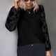 thumbnail image 3 of Waffle Knit Tops, Long Sleeve Pullover Soft Fashion Lightweight Colorfast Comfortable Skin Friendly Plain Color Wrinkle Resistant For Women ANGGREK Otros, 3 of 7