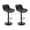 Black - PU, variant on Guyou Modern Swivel Bar Stools Set of 2, Adjustable Velvet Counter Height Kitchen Bar Chairs with Footrest and back for Pub Kitchen Island Dining Room, Beige