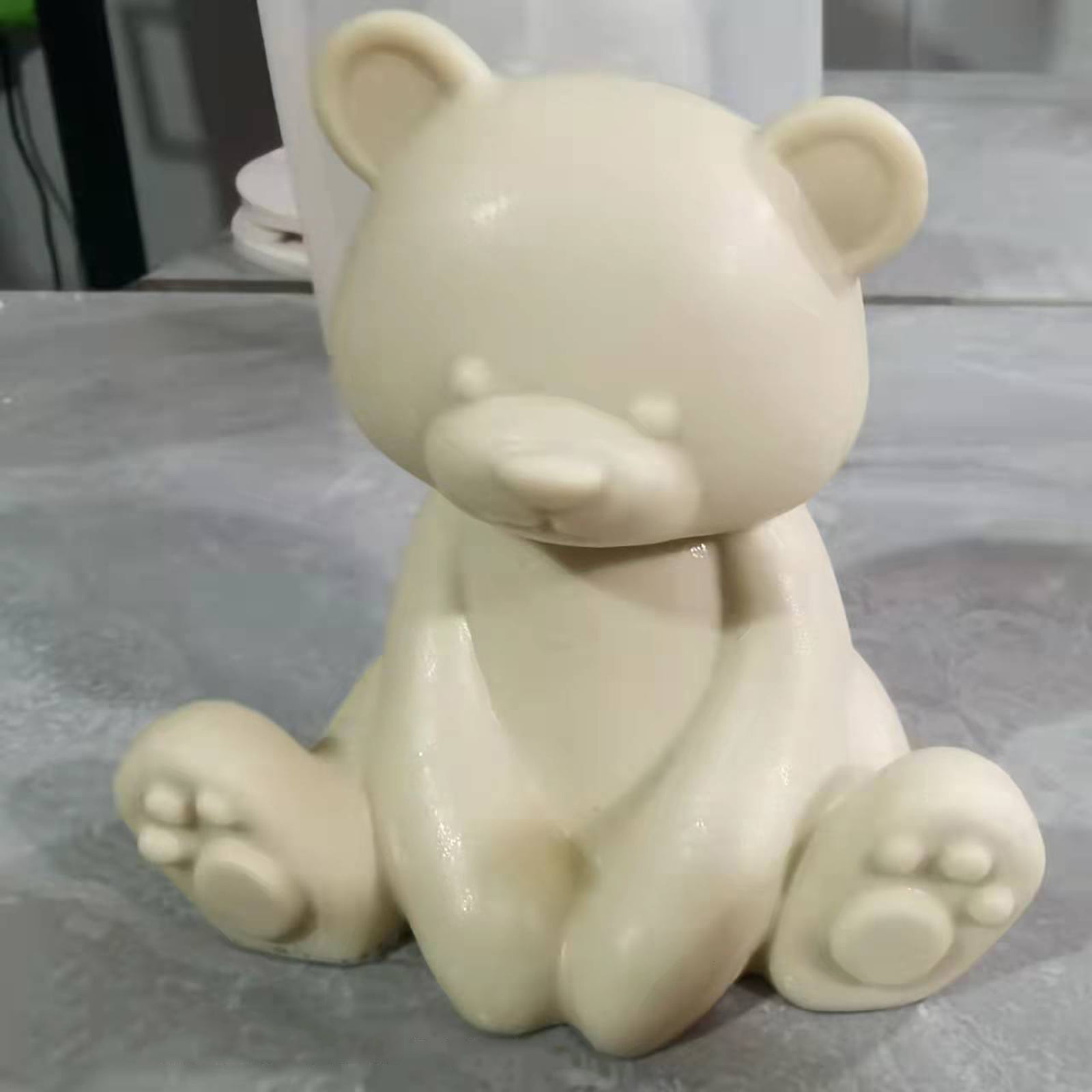 3D Little Bear Silicone Candle Mold Cute Animal Scented Soaps Mold Chocolate Fondant Cake Baking Mold