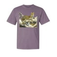 thumbnail image 1 of Wild Bobby, Wild Forest Spotted Cheetah Family, Animal Lover, Garment-Dyed Washed Look Short Sleeve T-Shirt, Rosewood, X-Large, 1 of 3