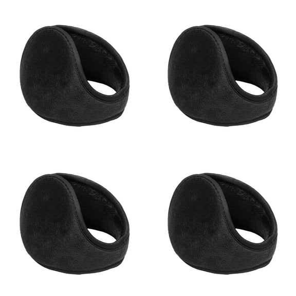 4PCS Winter Ear Muffs for Men Women Fleece Behind Head Ear Warmers for Cold Weather Running Cycling Outdoor Activities (Blue)