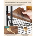 thumbnail image 4 of Estante de Almacenamiento para Espacio pequeño, con 5 revestimientos de Estante de Polipropileno, Gancho extraíble, diseño Extensible,, 4 of 7