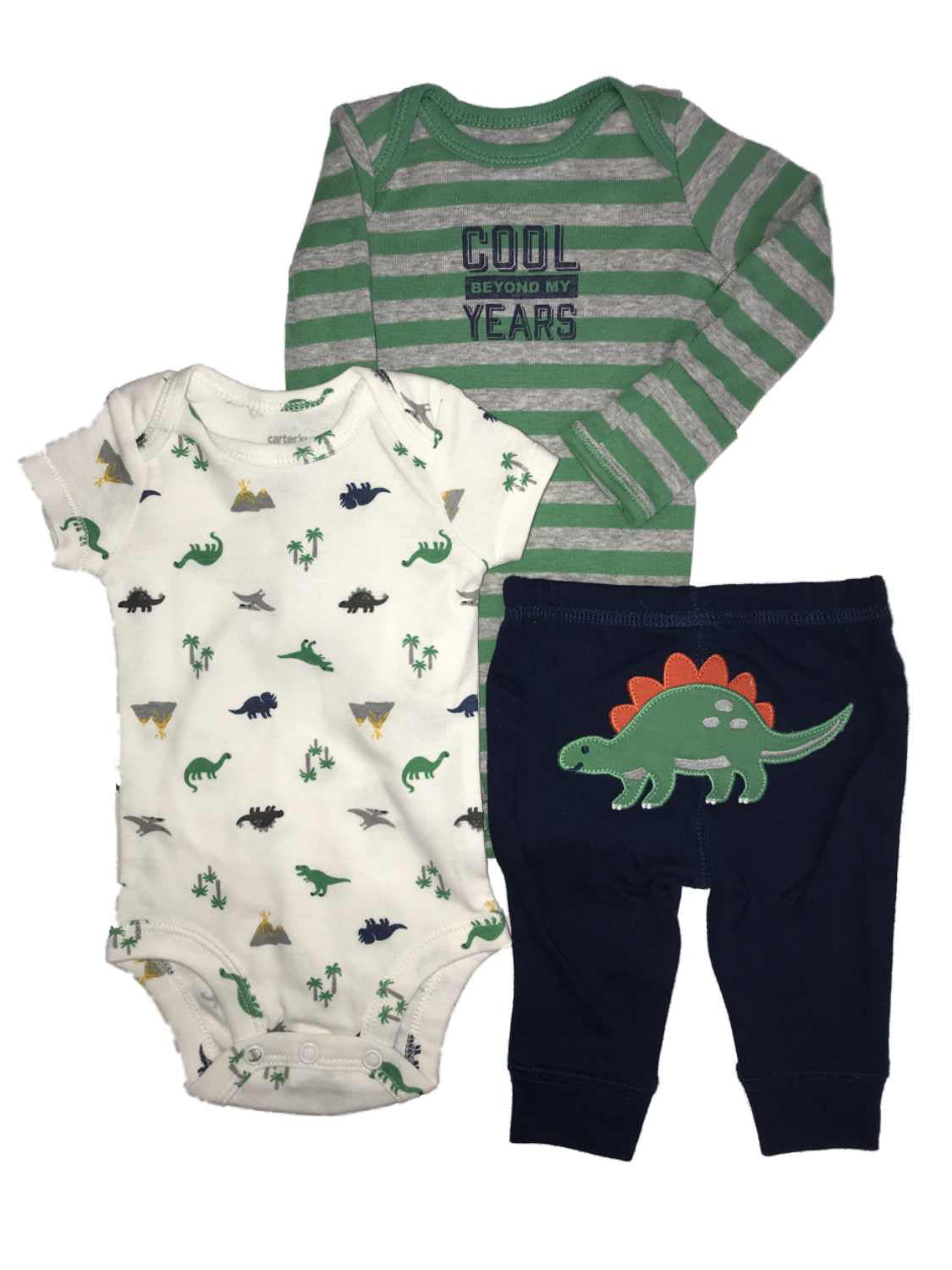 3Pcs Cute Baby Brother Dinosaur Onesie Newborn Outfit Baby Boy Onsie Set Bodysuits Short Sleeve Romper Infant Clothes