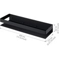 thumbnail image 2 of ZHAOCHENG Estantes de pared de 40 cm, modernos estantes de ducha para baño, acero inoxidable SUS304, negro mate., 2 of 4
