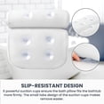 thumbnail image 3 of Foxanon Bath Pillow with 6 Non-Slip Suction Cups, Extra Thick and Soft Air Mesh, Polyester Monofilament, 15x14 in White, 3 of 9
