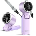 thumbnail image 1 of Ventilador portátil WHATOOK Handheld Mini con batería de 4000 mAh, color morado, 1 of 9