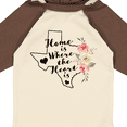 thumbnail image 4 of Inktastic Texas Home is Where The Heart is with Watercolor Floral Girls Long Sleeve Baby Bodysuit, 4 of 5