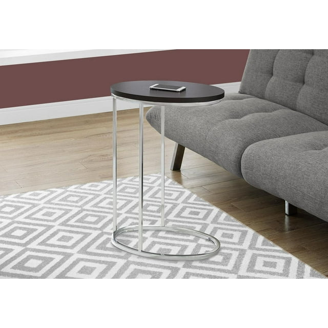 Table d'appoint Monarch Specialties en cappuccino/chrome